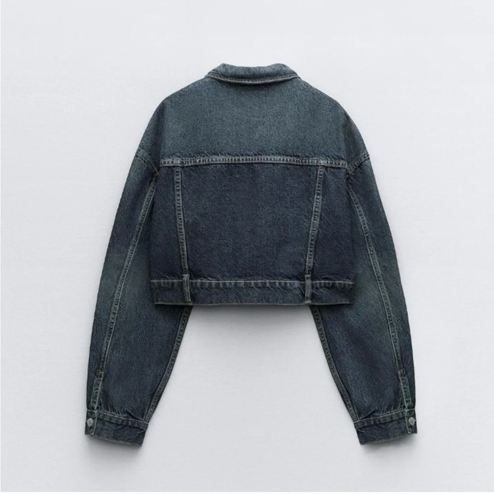 Zara Denim Heart Jacket Coat - Picture 4 of 6